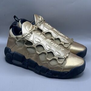 Nike Air More Money Metallic Gold AJ2998-700 Sneaker Black Gold Men Size 9
